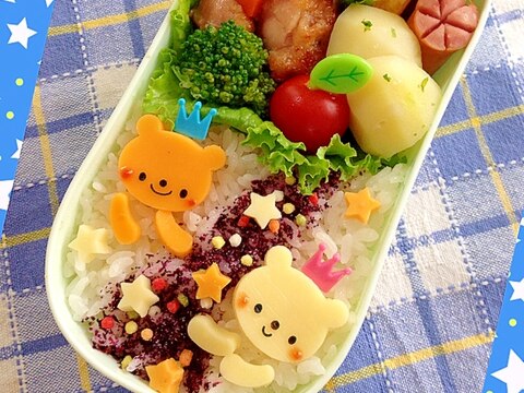 簡単キャラ弁☆やっと会えたね♡七夕弁当♪